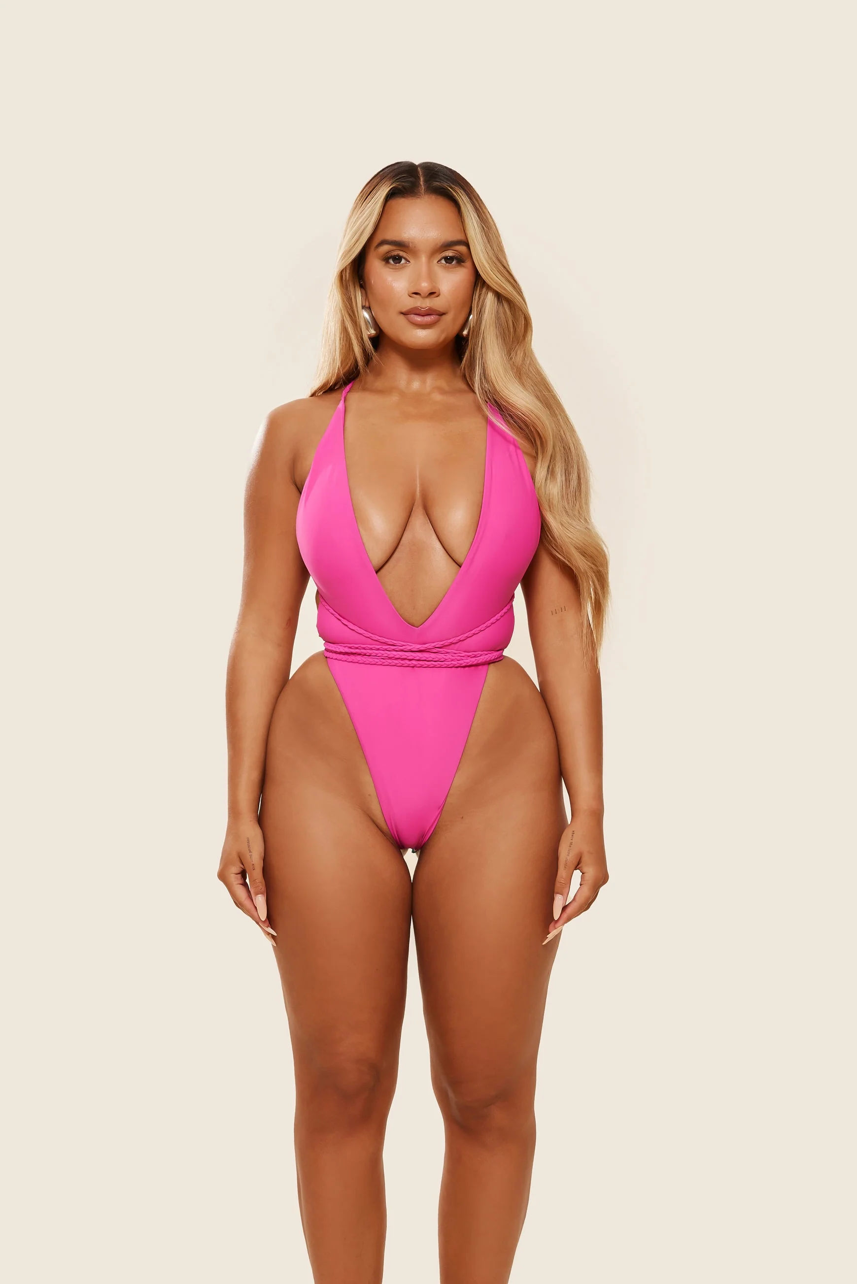 The Fishtail Swimsuit in Fuchsia - Image 3