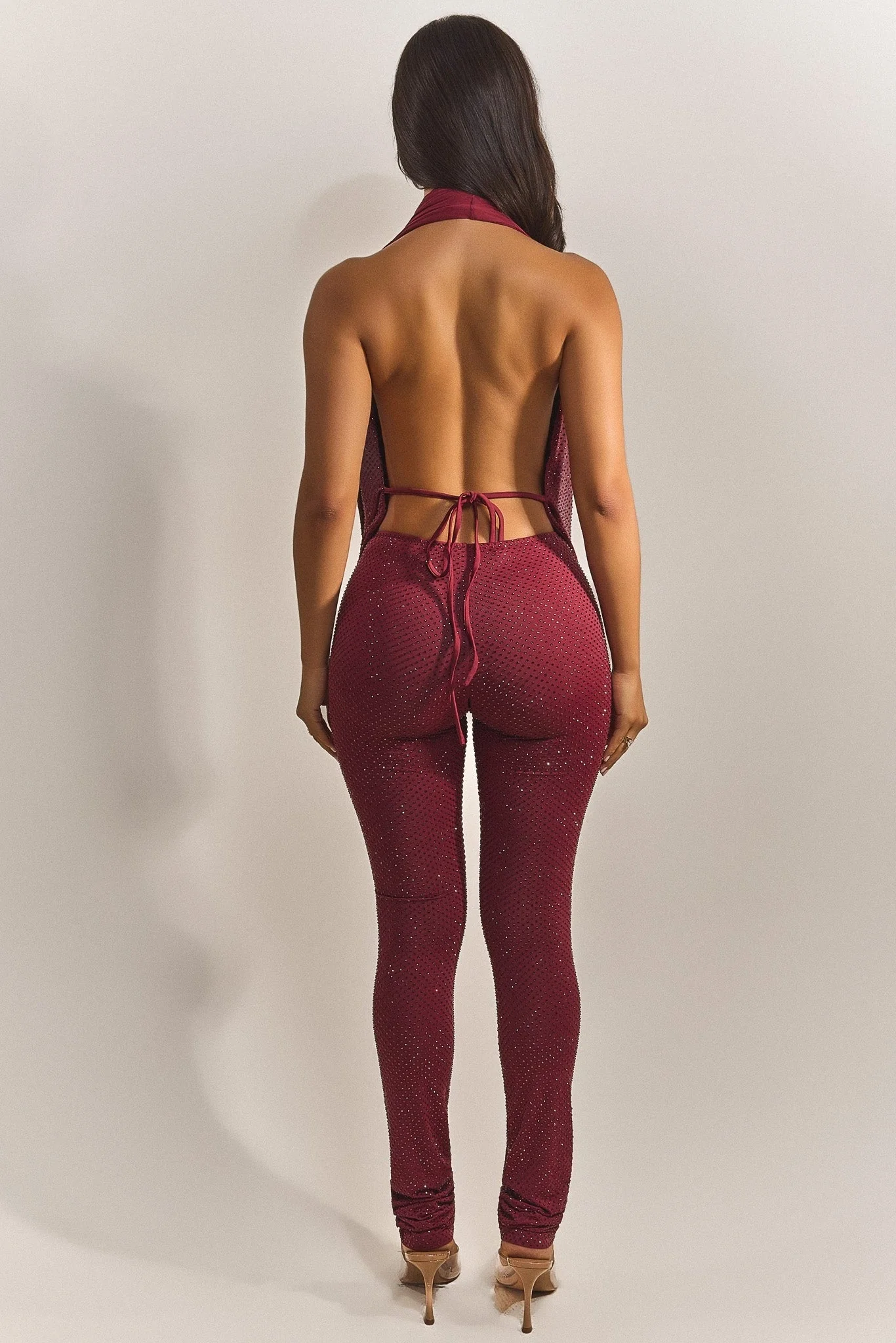 The Leia Top in Wine Hotfix - Image 2