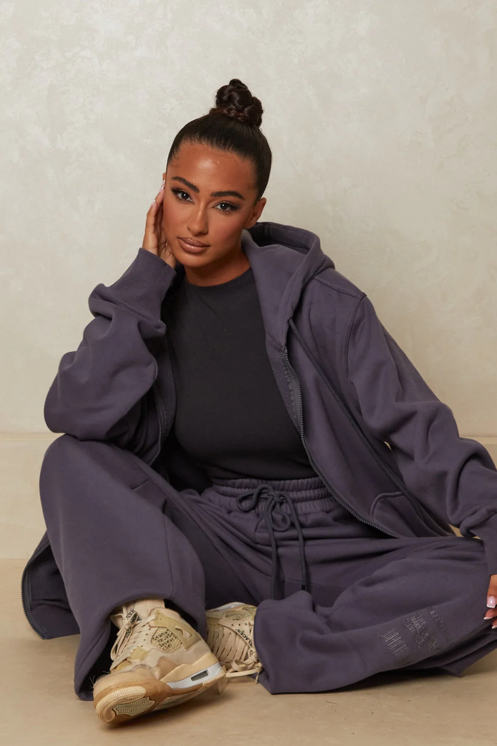 Life On Mars Zip Jacket in Charcoal - Image 3