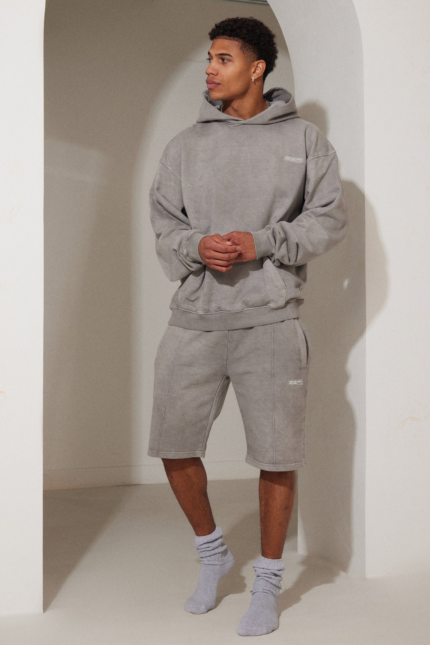 Men's Shorts in Grey Wash - Image 2