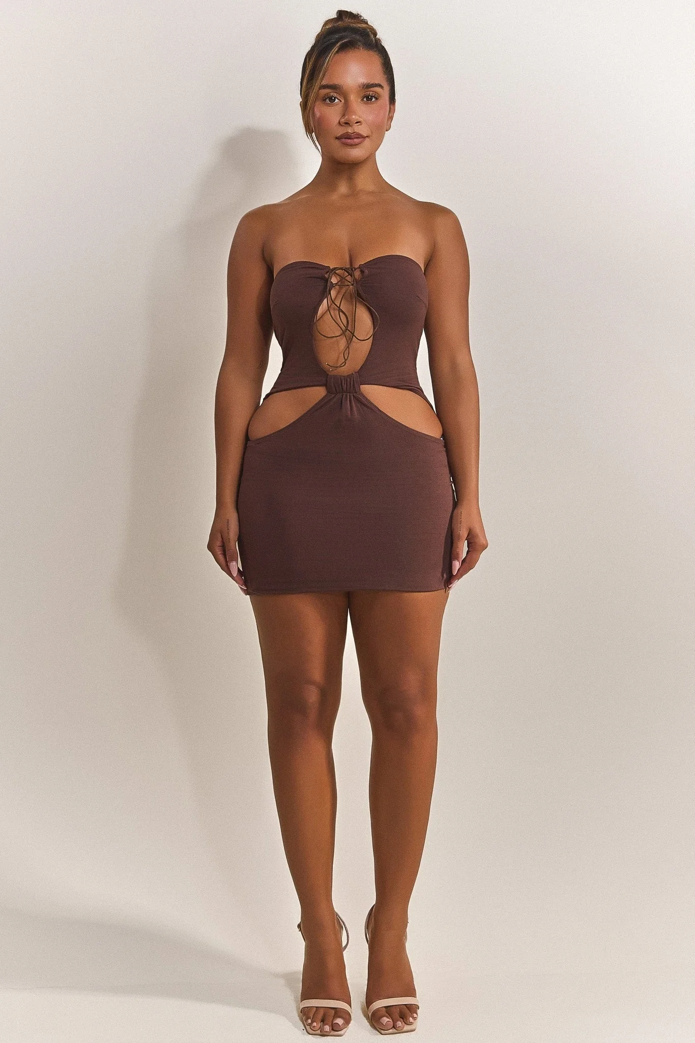 The Bandeau Cut Out Mini in Brown