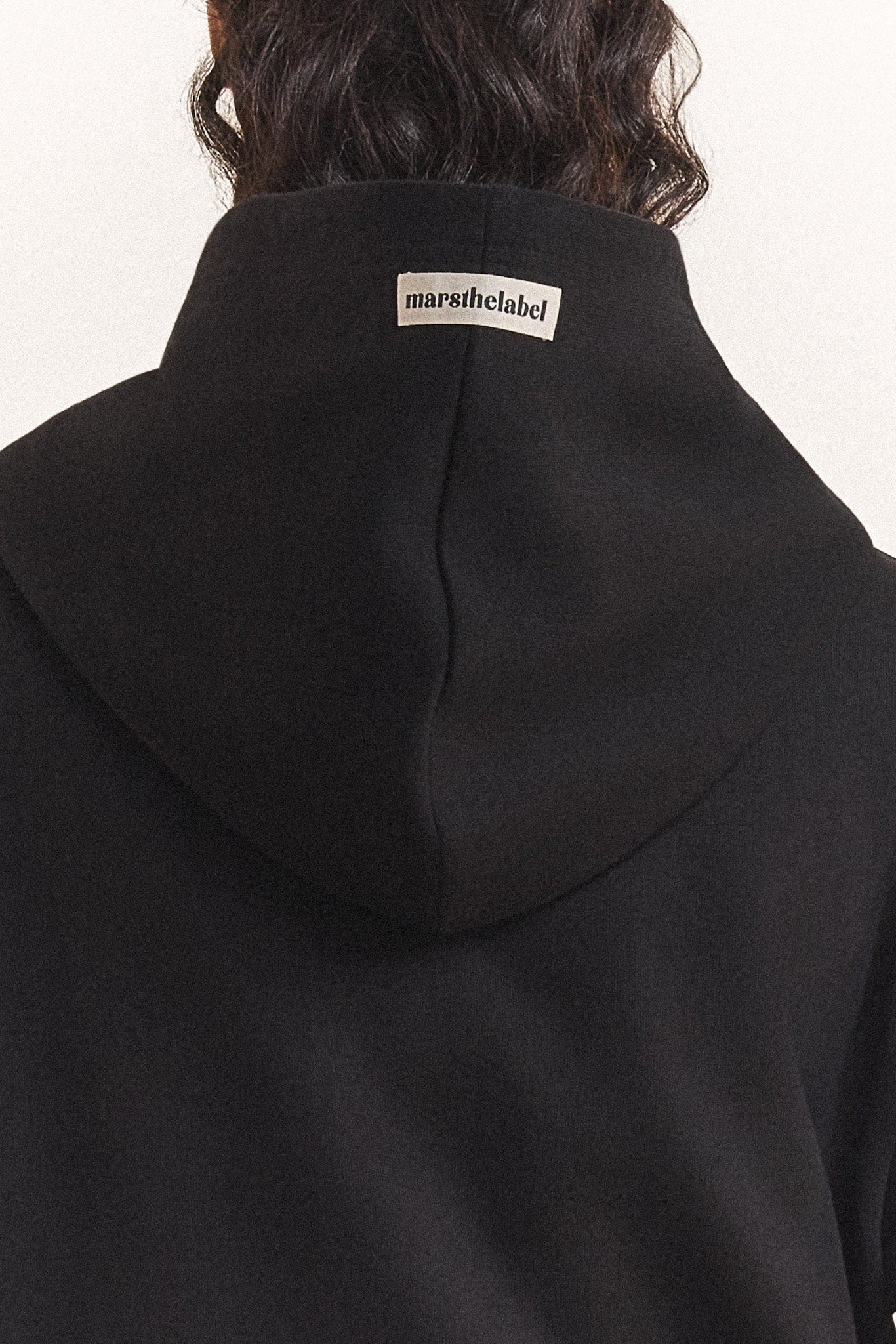 The Basic Long Zip Hoodie in Black - Image 4