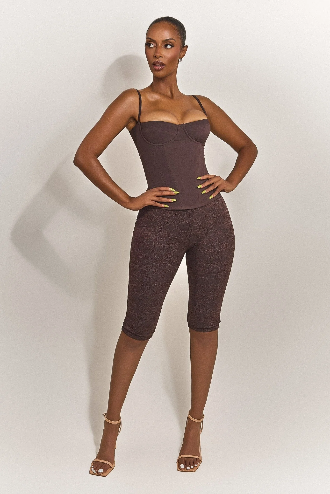 The Brielle Capri Bottoms in Brown - Image 8