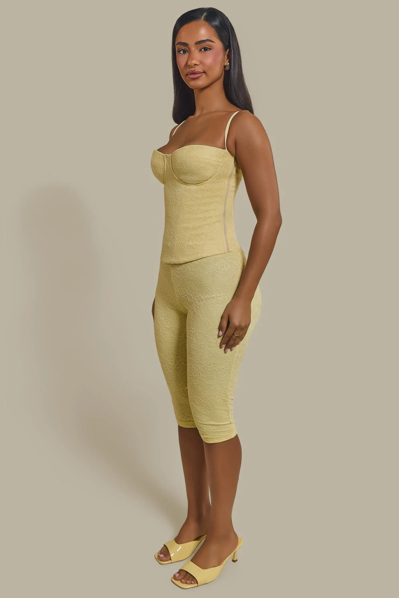 The Brielle Capri Leggings in Butter Yellow - Image 4