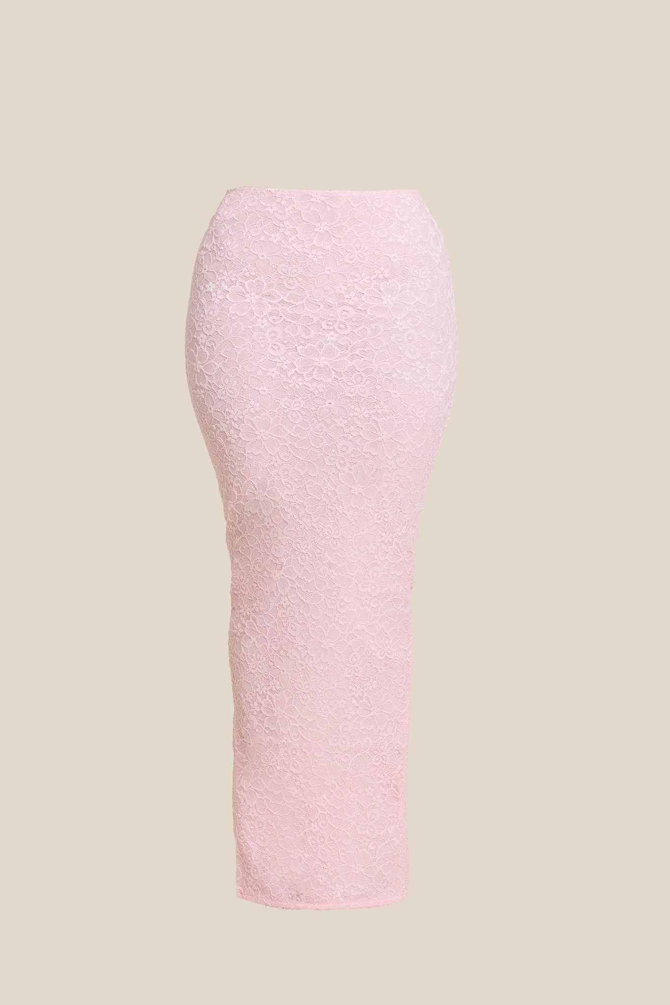 The Cinched Lace Corset Maxi Set in Baby Pink - Image 8