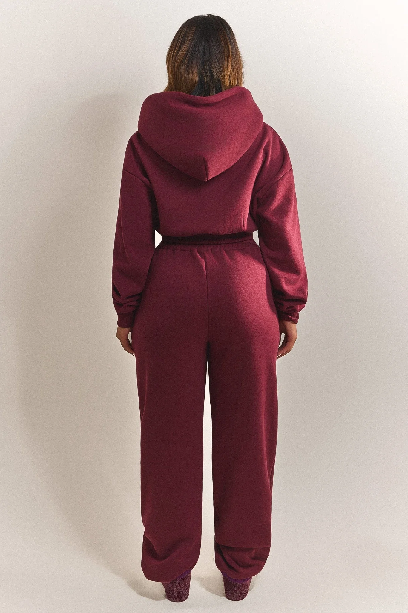 The Classics Cuffed Joggers in Wine - Image 3