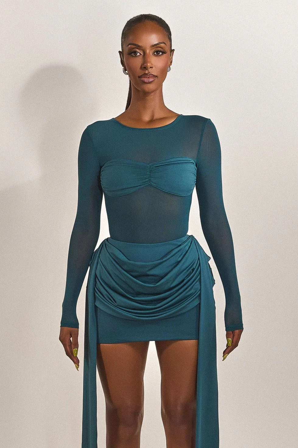 The Yara Skirt in Teal - Image 8