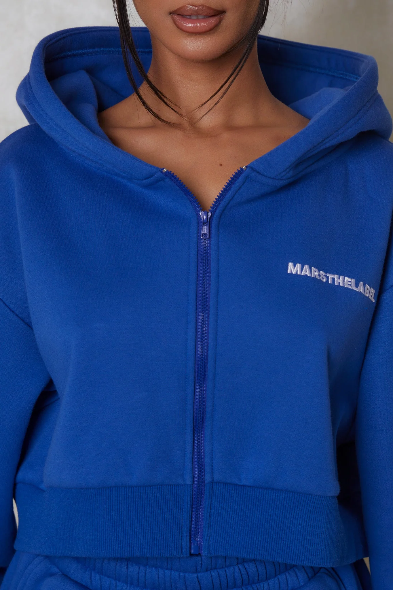 The Essentials Cropped Jacket - Cobalt - Image 2