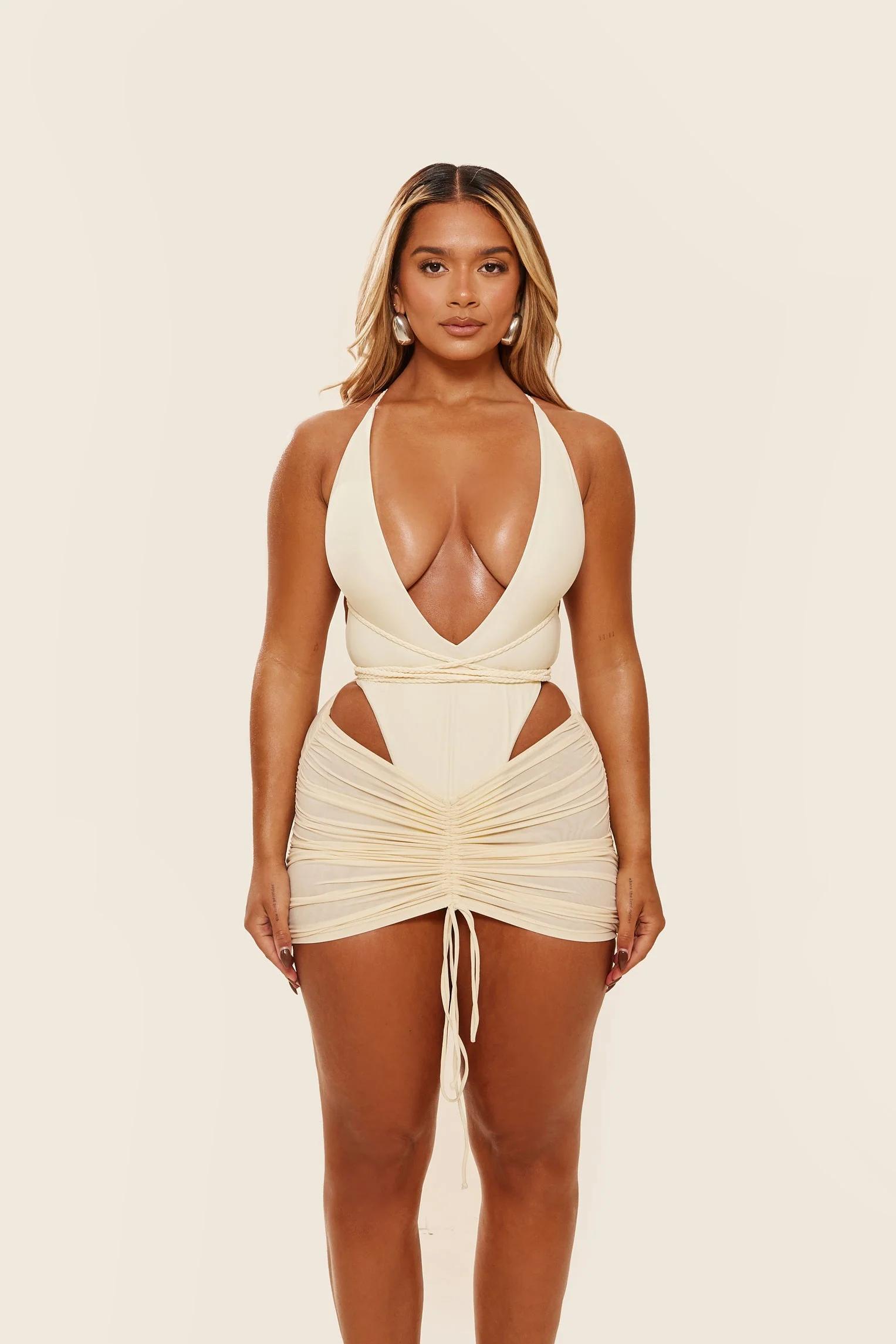 The Fishtail Swimsuit in Cream - Image 11