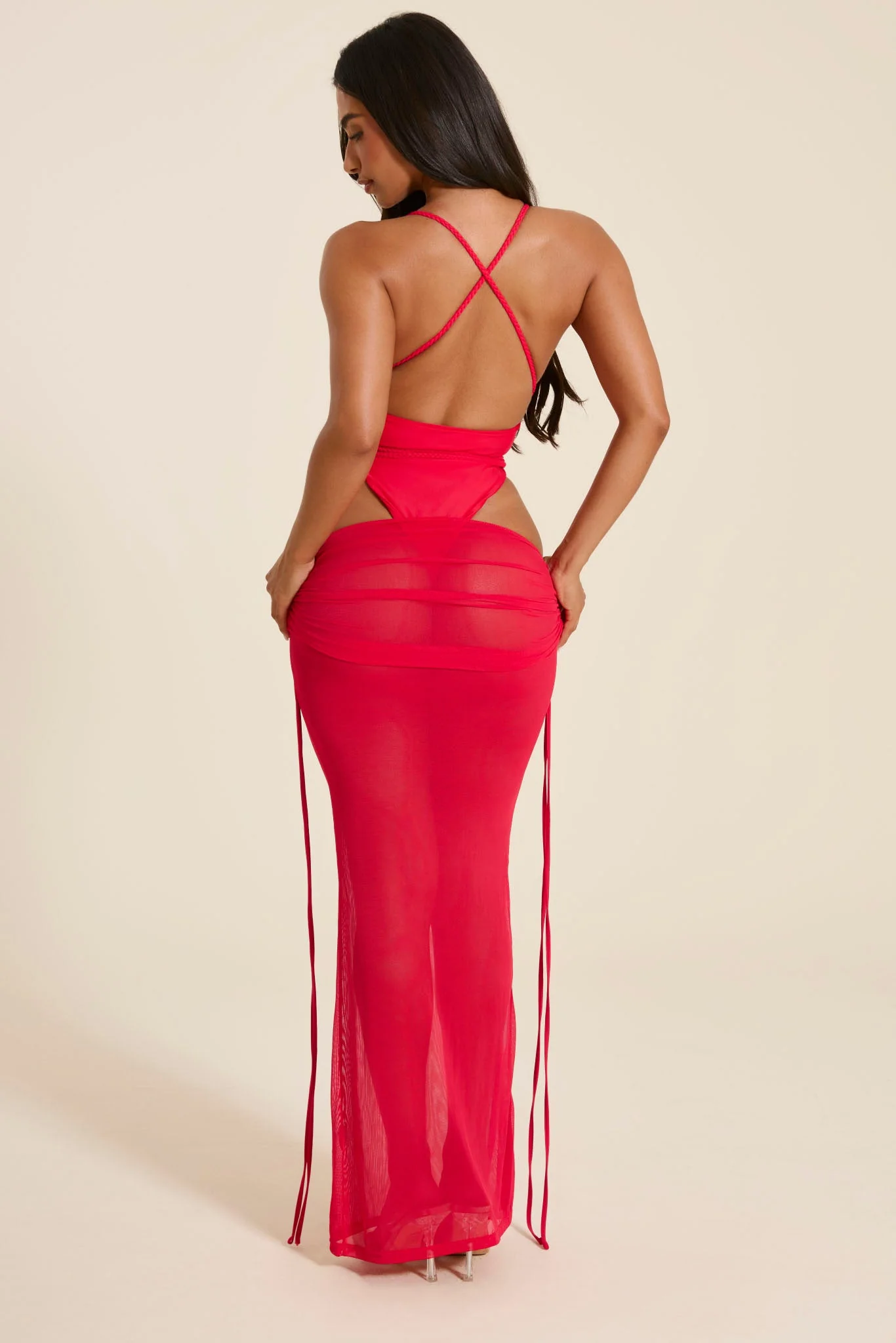 The Fishtail Swimsuit in Red - Image 6
