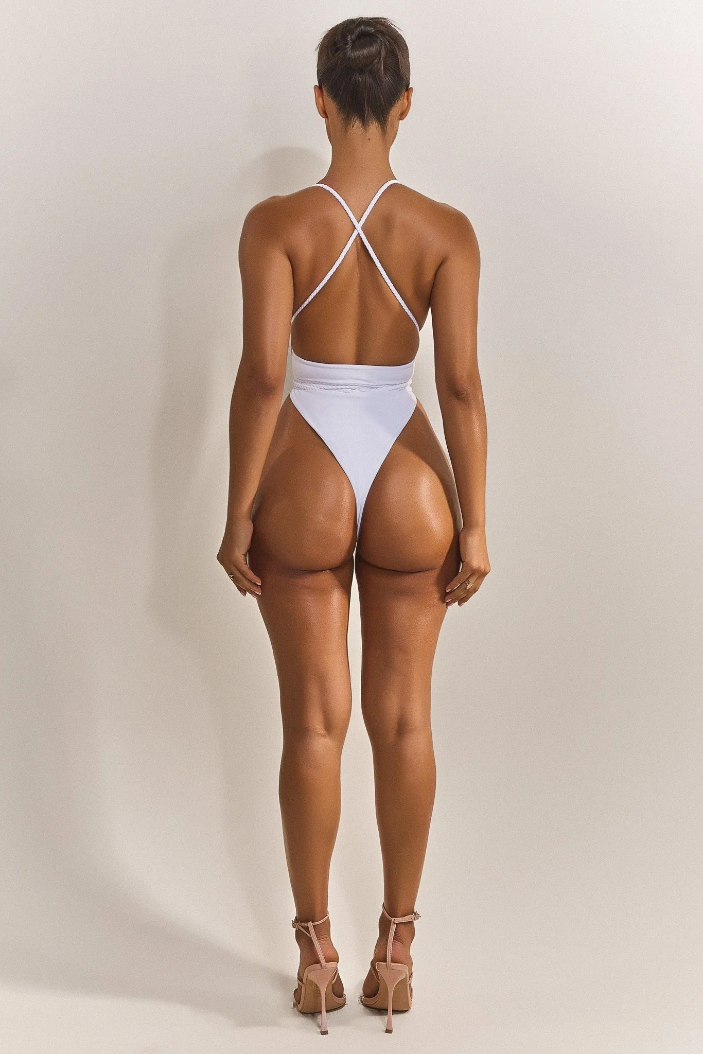The Fishtail Swimsuit in White - Image 11