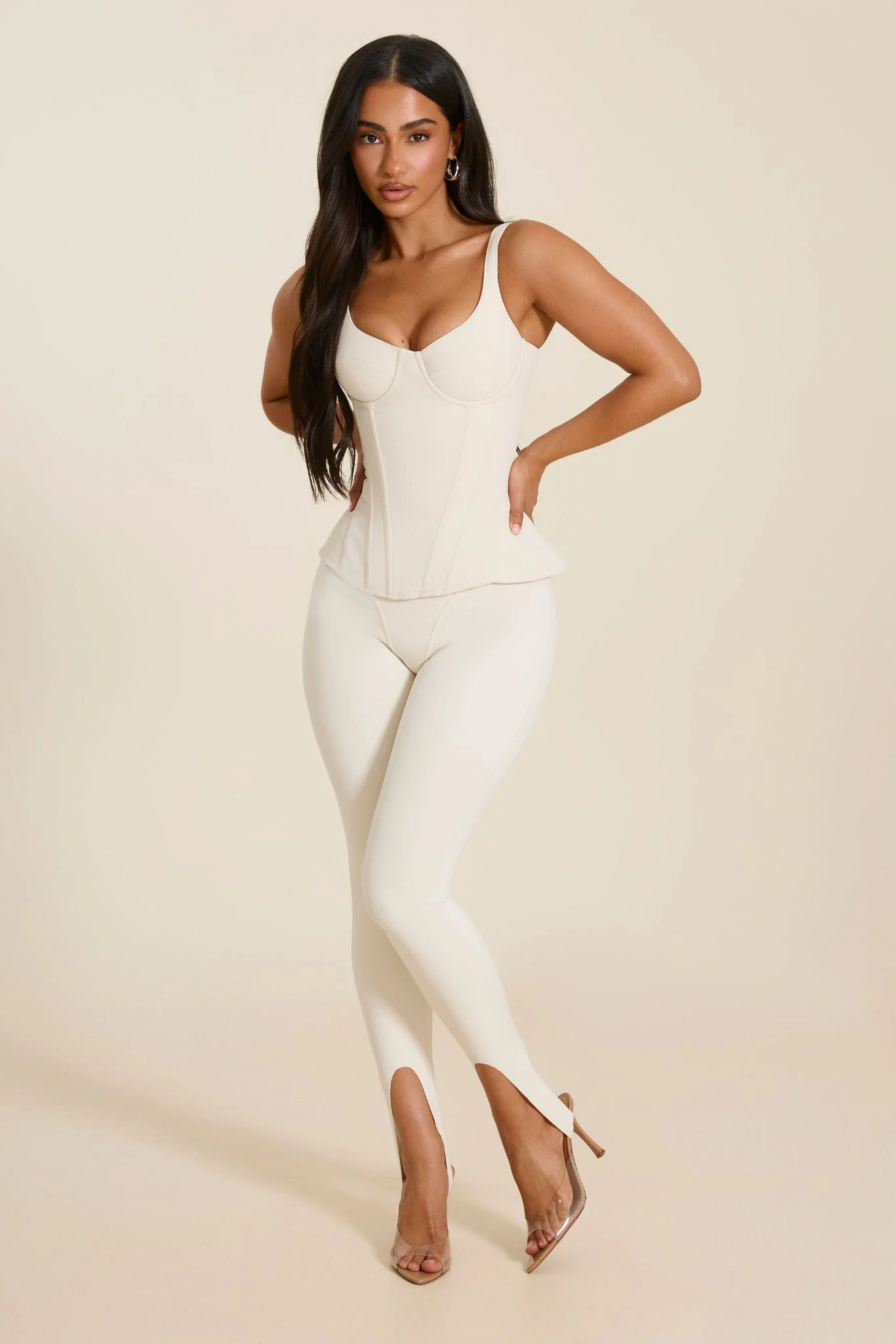The Ivy Stirrup Leggings in Stone - Image 8