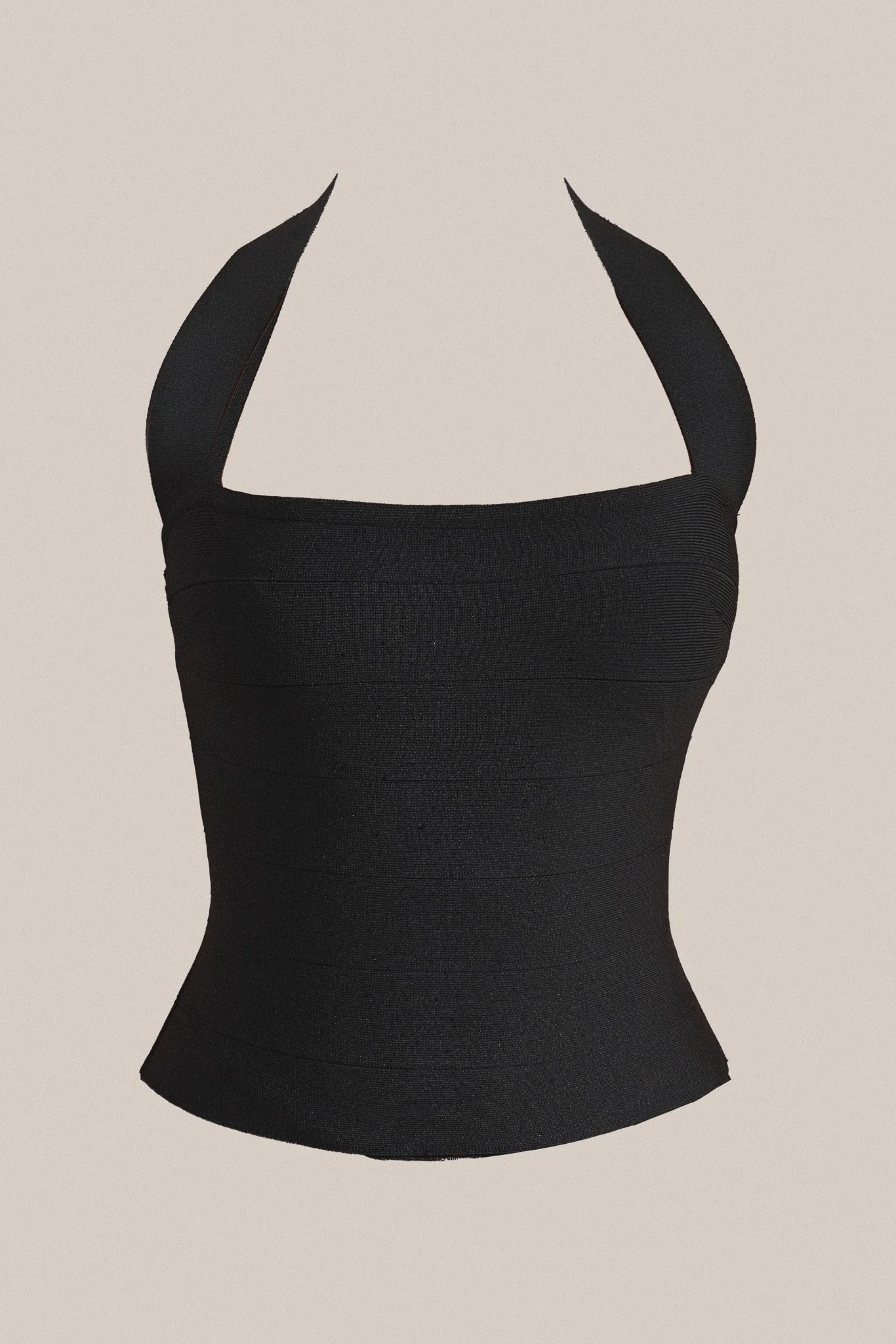 The Natalia Halter Neck Top in Black - Image 7