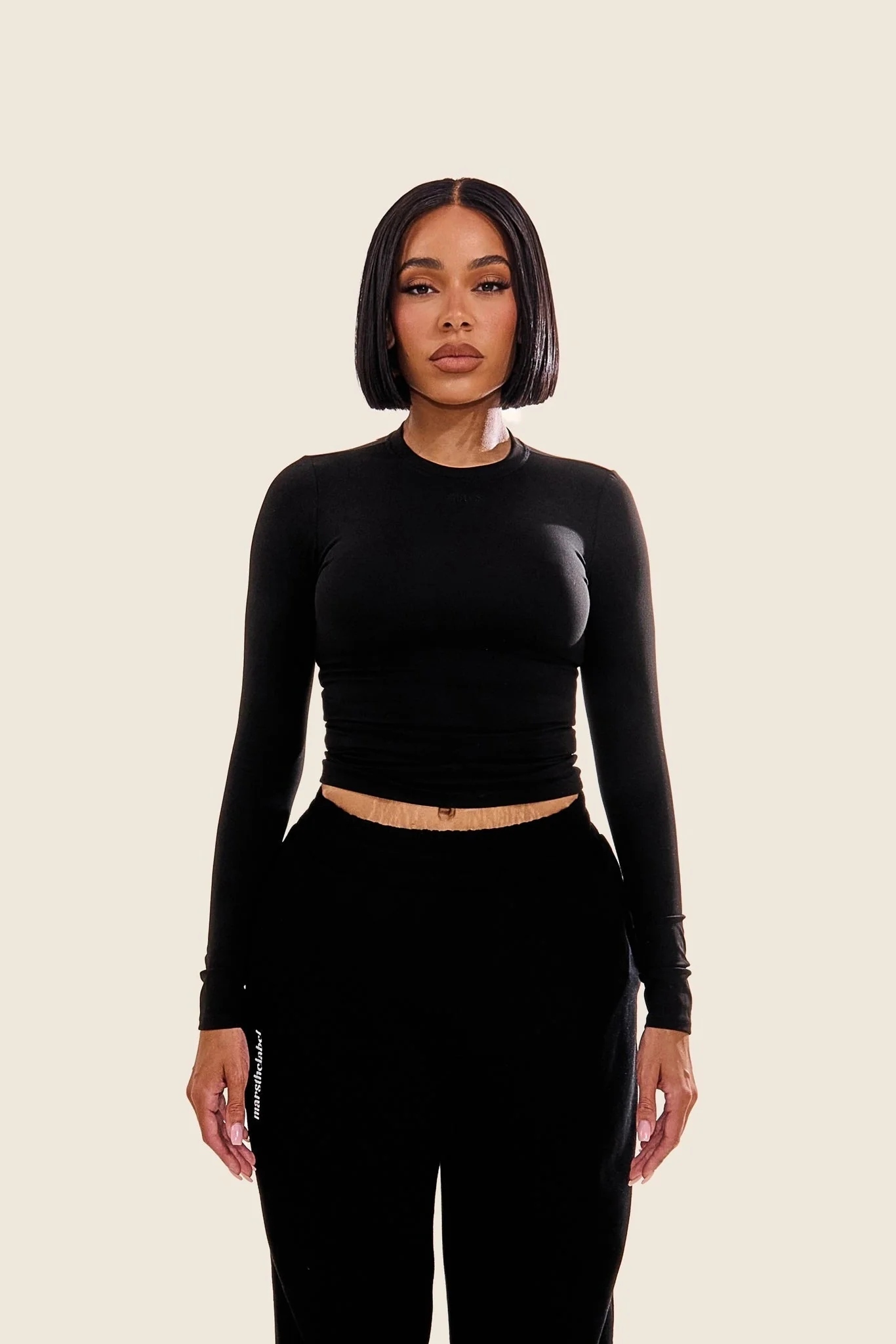 The Sculpt Long Sleeve Top in Black - Image 6