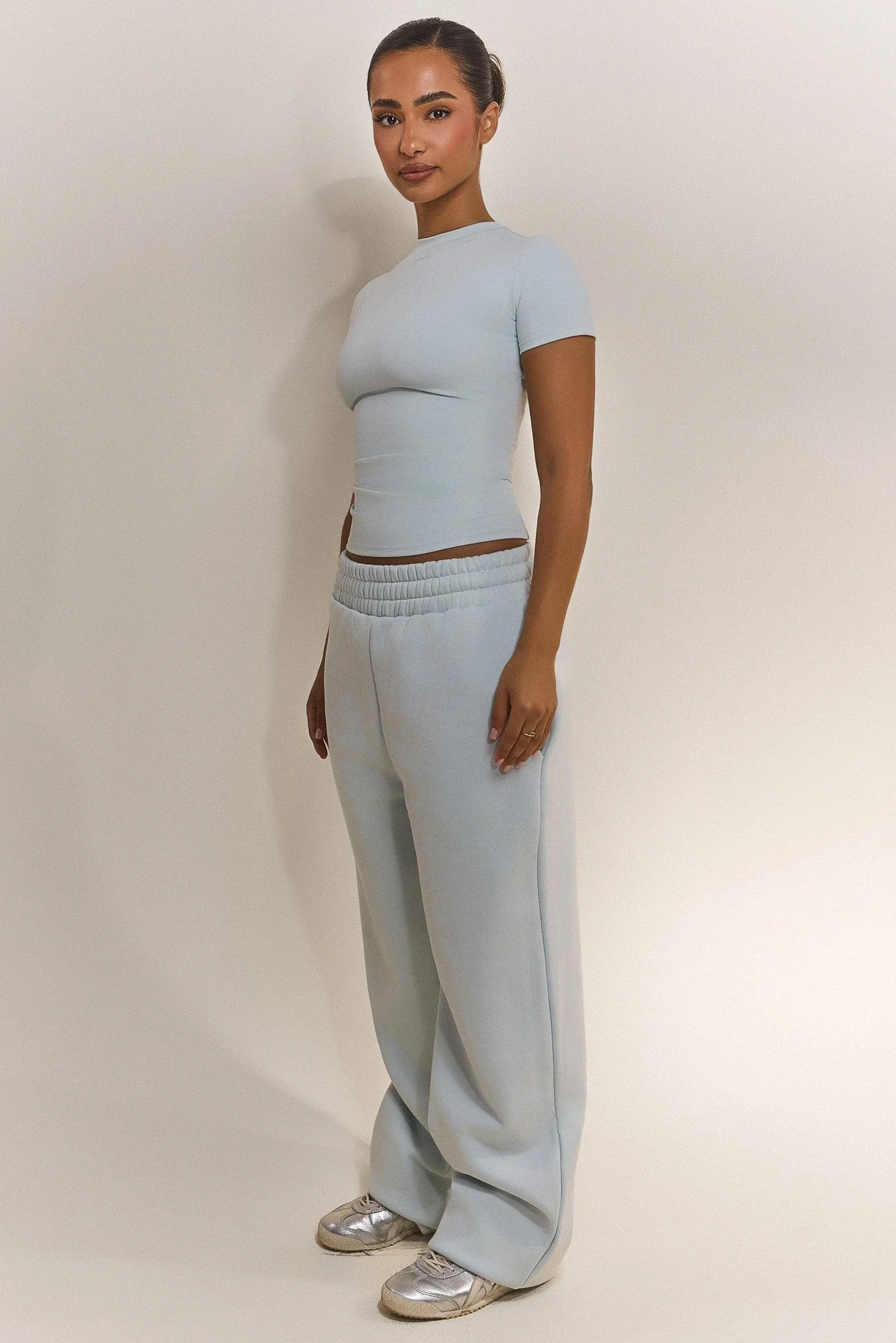 The Sculpt Short Sleeve Tee in Baby Blue - Image 2