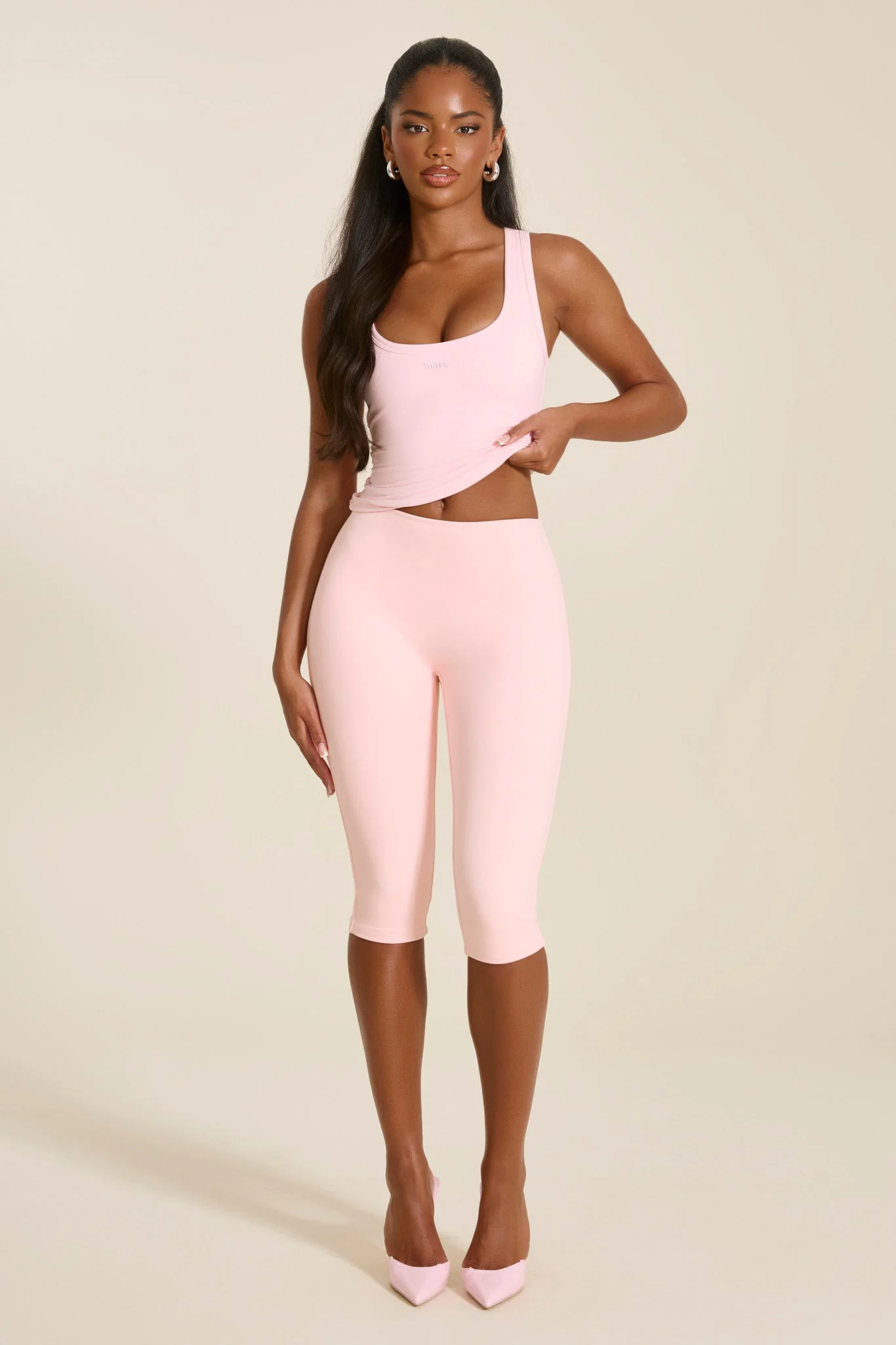 The Sculpt Vest Top in Baby Pink - Image 3