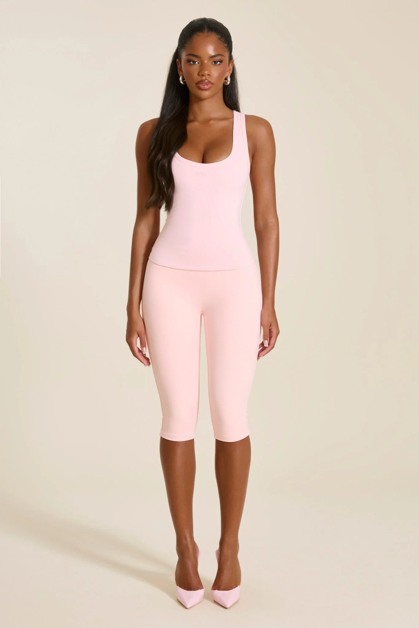 The Sculpt Vest Top in Baby Pink - Image 4