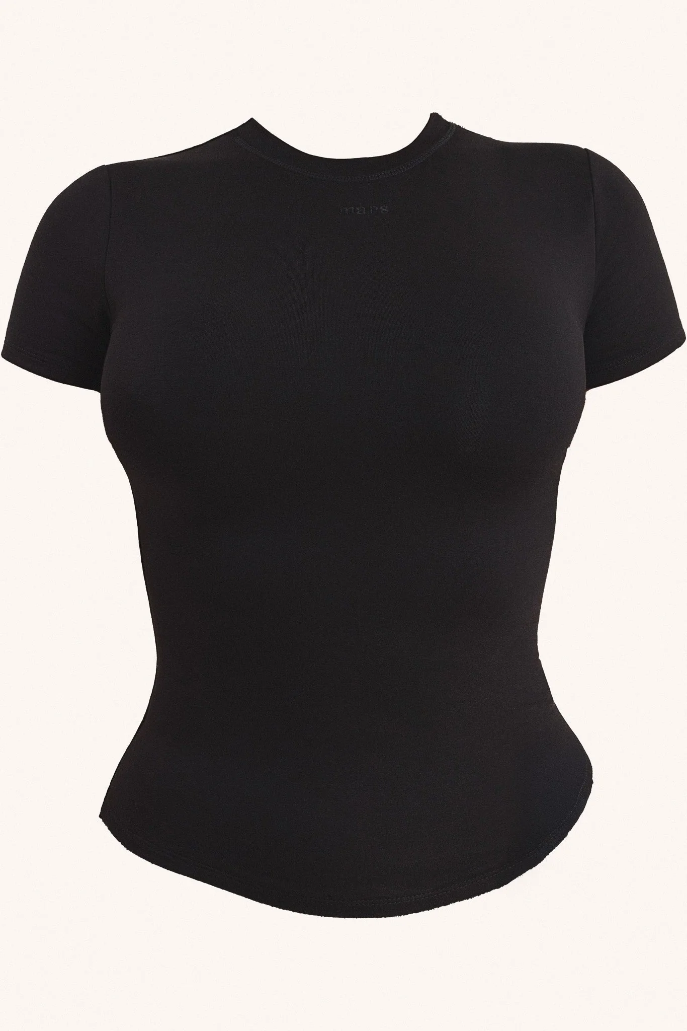 The Short Sleeve Cotton Top in Black - Image 7