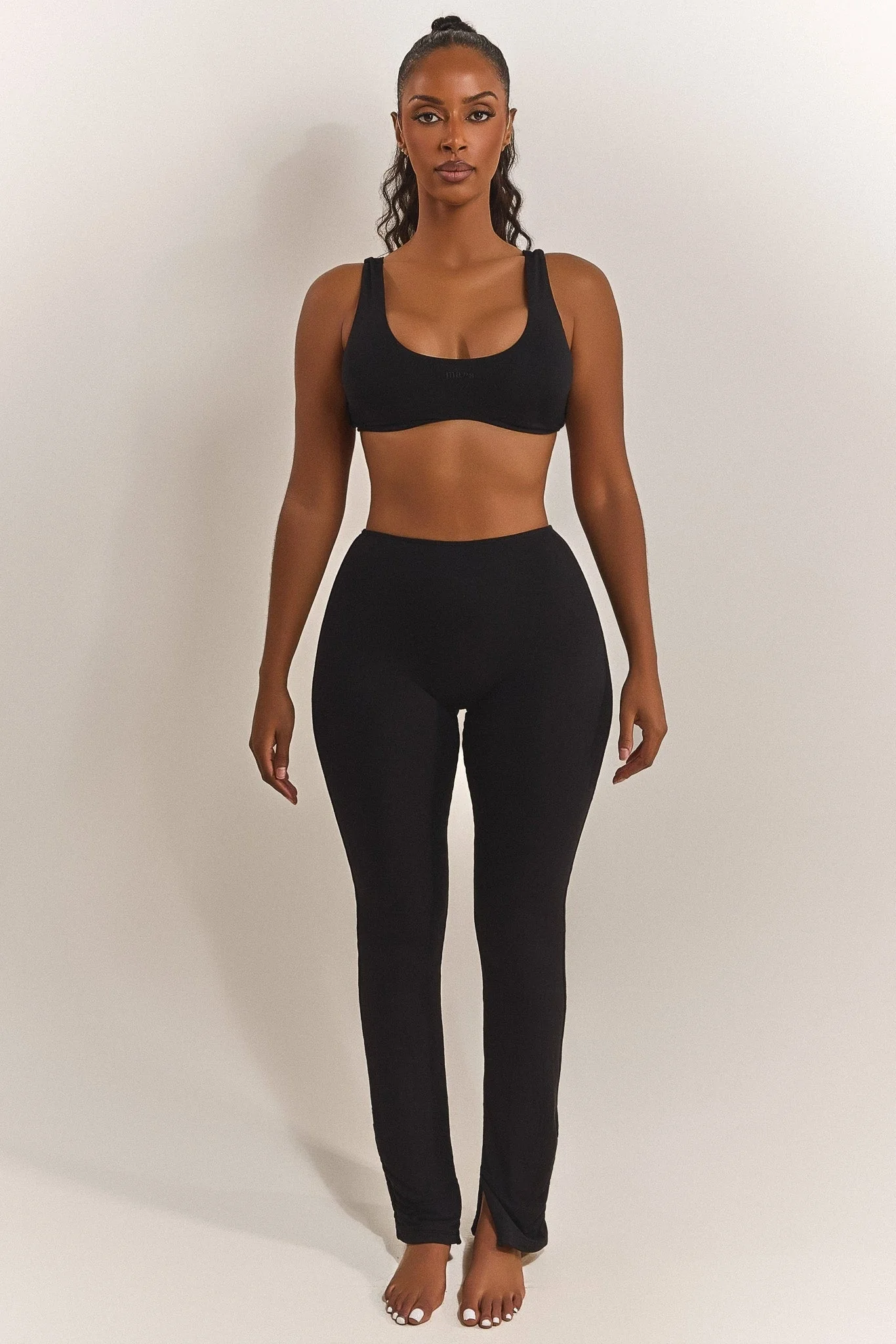 The Split Leg Trouser in Black
