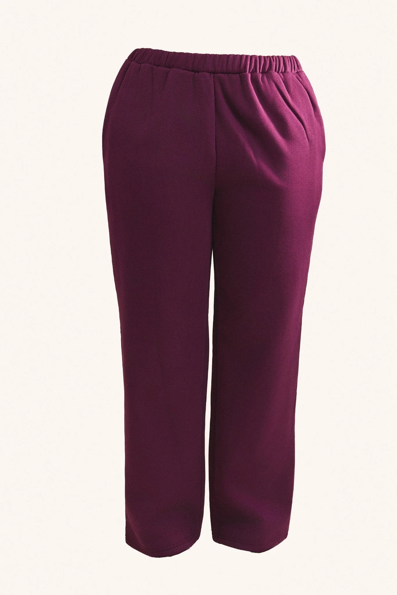 The Varsity Straight Leg Jogger in Plum - Image 6